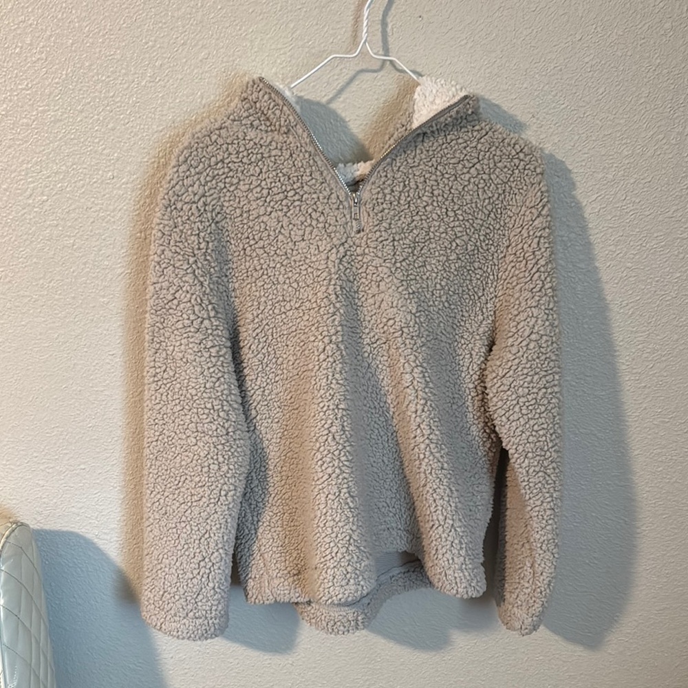 Cozy Sherpa Pullover in Cream